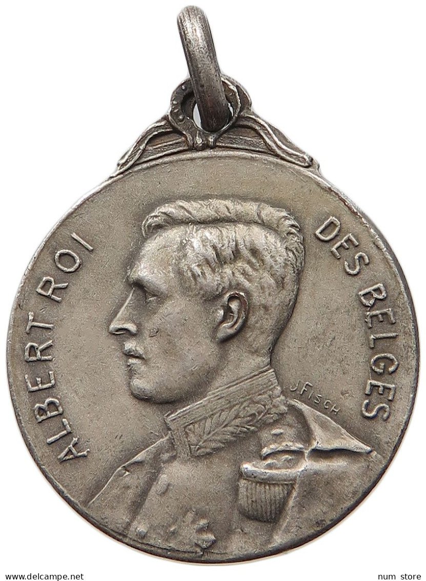 BELGIUM MEDAL 1914 1915 Albert I. 1909-1934 WW1 ALBERT 1914-1915 FISCH #s007 0171 - Ohne Zuordnung