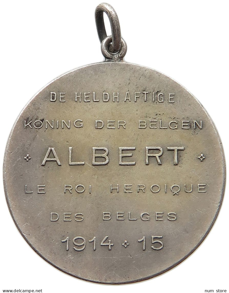 BELGIUM MEDAL 1914 1915 Albert I. 1909-1934 WW1 ALBERT 1914 1915 #s007 0181 - Non Classificati