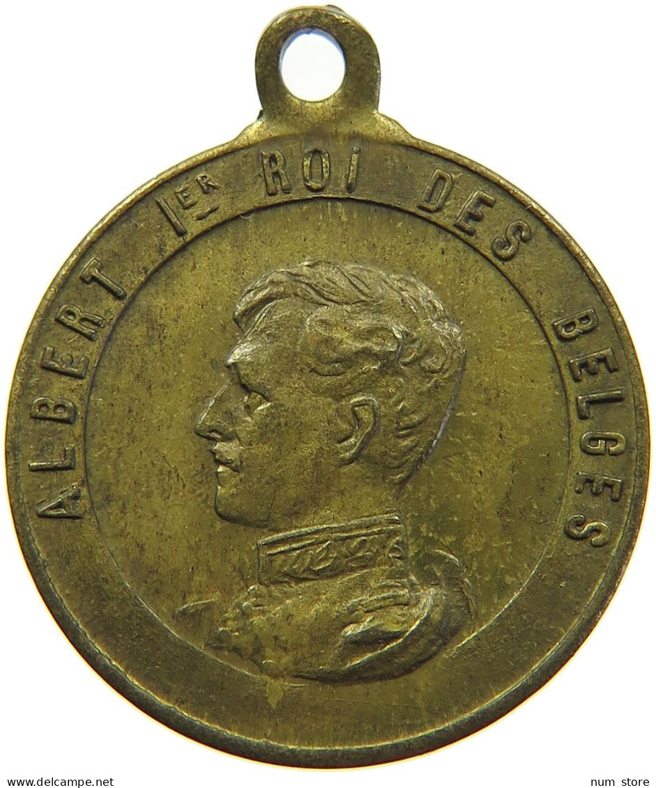 BELGIUM MEDAL 1914 Albert I. 1909-1934 WW1 NIEUPORT 1914 #s006 0205 - Ohne Zuordnung