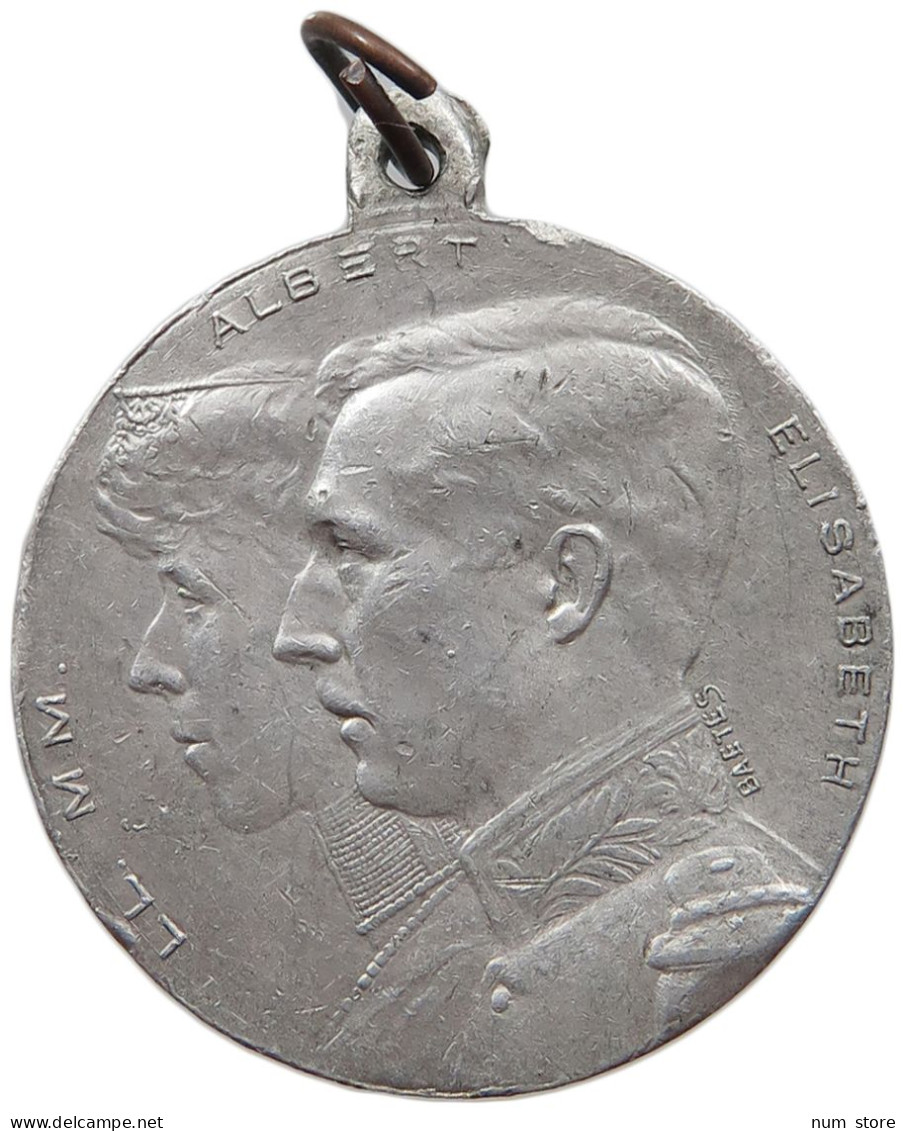 BELGIUM MEDAL 1914 Albert I. 1909-1934 WW1 ALBERT ELISABETH 1914 #s007 0201 - Non Classificati