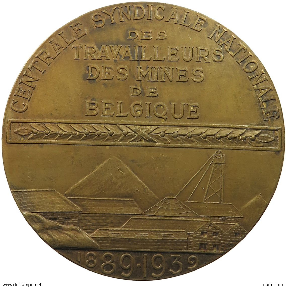 BELGIUM MEDAL 1889 -1939 MINES DE BELGIQUE #sm01 0069 - Ohne Zuordnung