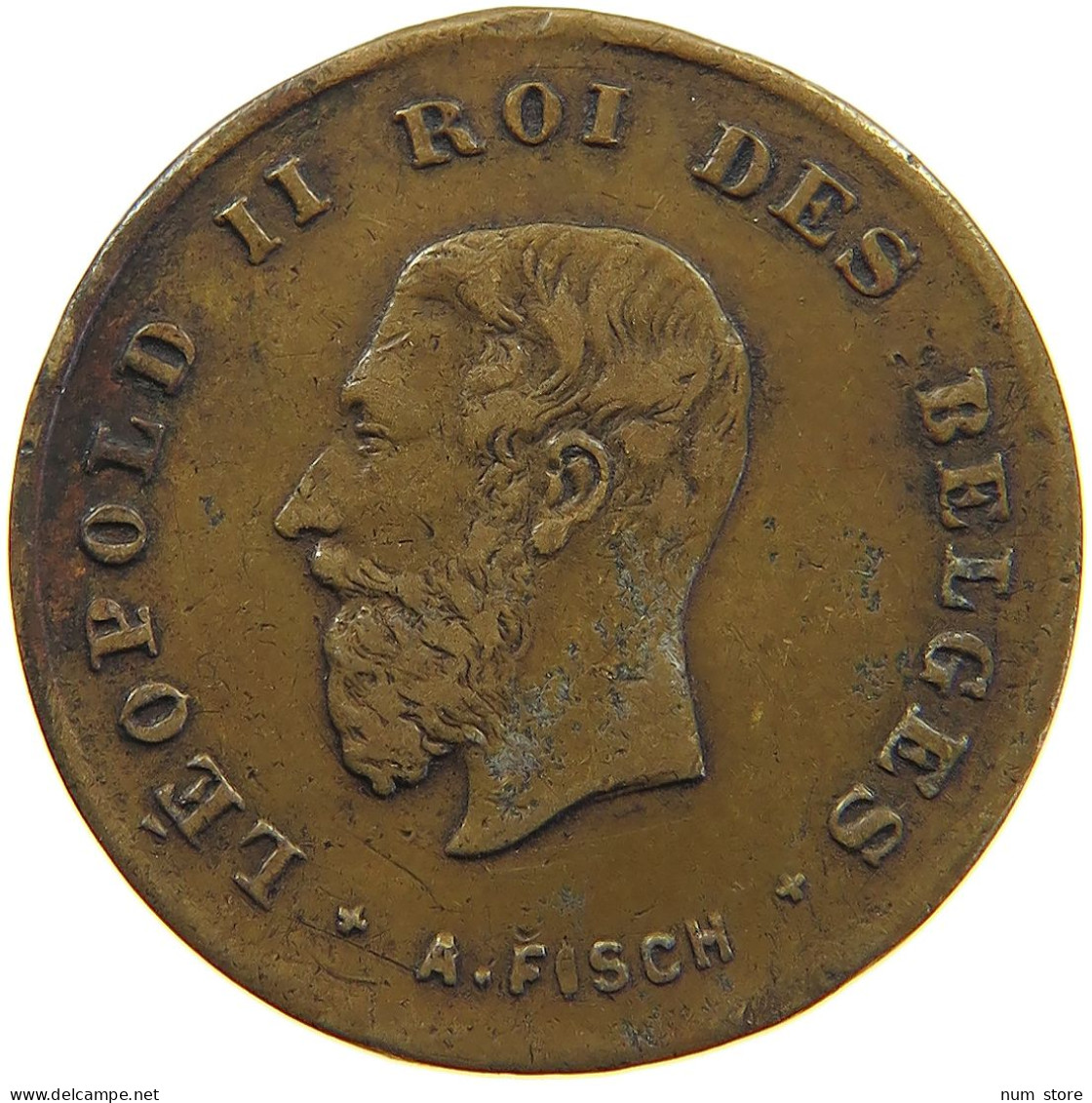 BELGIUM MEDAL 1879 Leopold II. 1865-1909 1879 FISCH #a059 0567 - Ohne Zuordnung