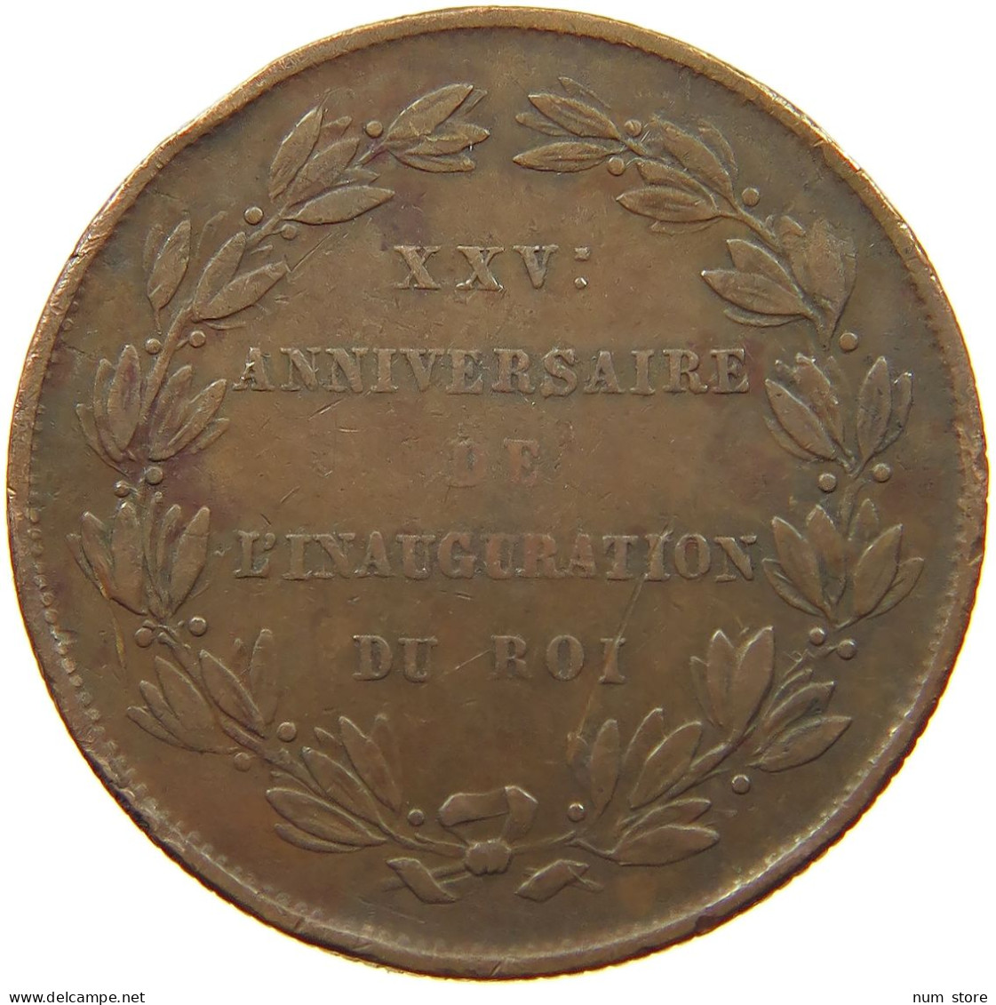 BELGIUM MEDAL 1856 Leopold I. (1831-1865) 25 ANNIVERSARY INAUGURATION #s062 0039 - Non Classés