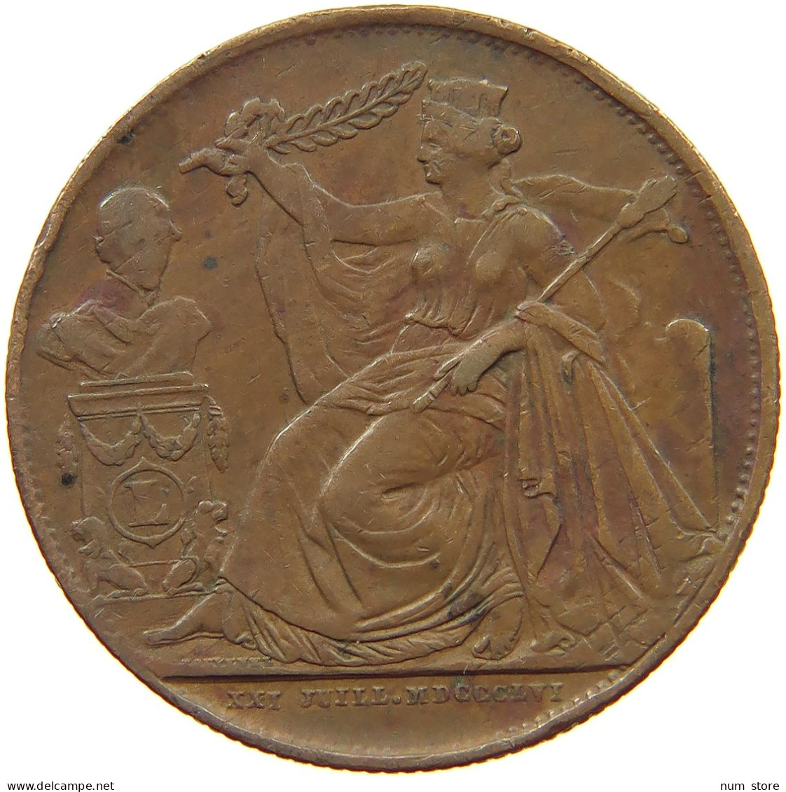 BELGIUM MEDAL 1856 Leopold I. (1831-1865) 25 ANNIVERSARY INAUGURATION #s062 0039 - Non Classés