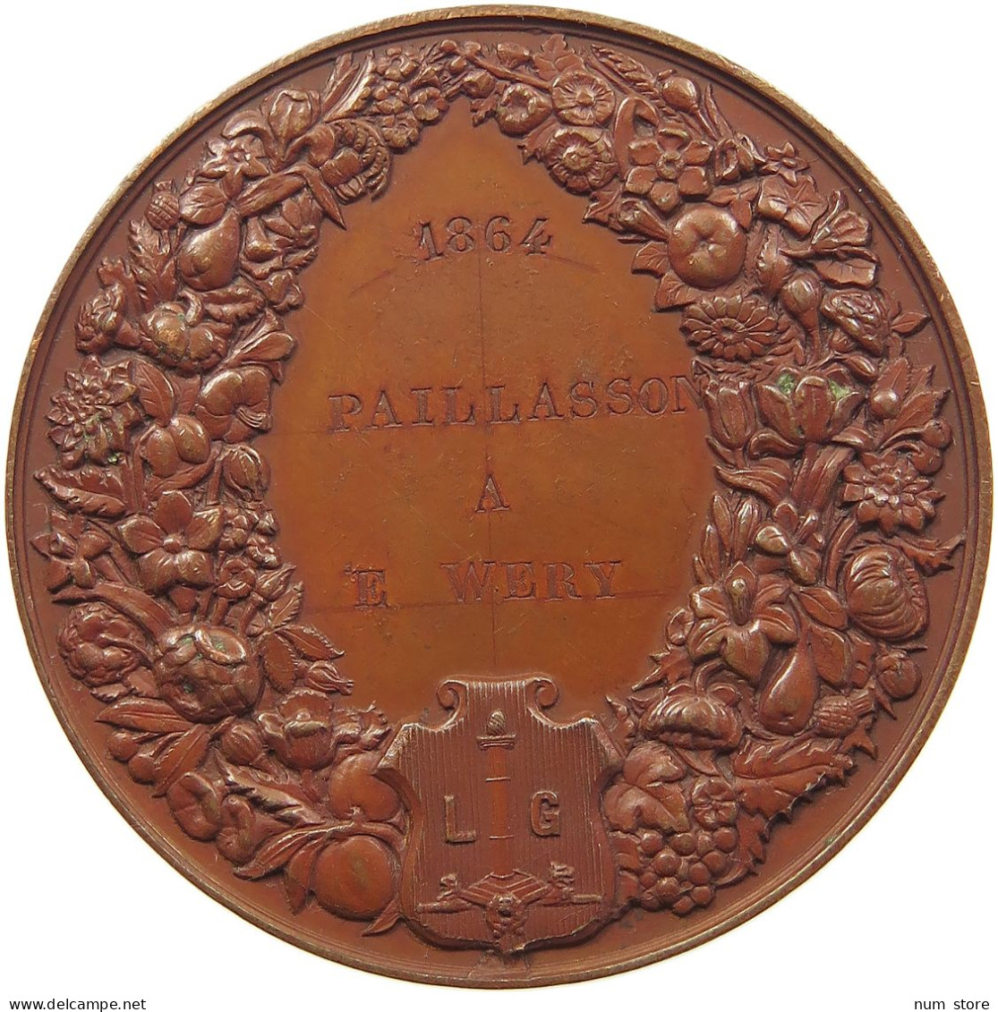 BELGIUM MEDAL 1864 SOCIÉTÉ ROYALE D'HORTUCUL. DE LIEGE, BOVY #sm03 0439 - Sin Clasificación