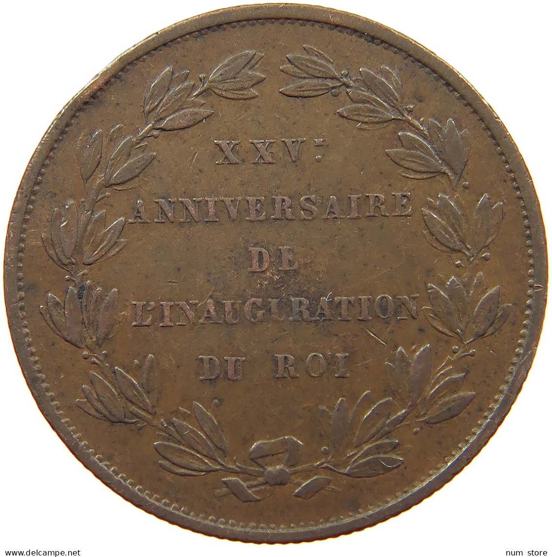 BELGIUM MEDAL 1856 Leopold I. (1831-1865) 25 ANNIVERSARY INAUGURATION #s060 0027 - Unclassified