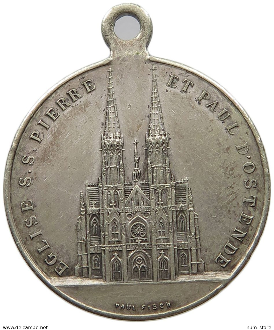 BELGIUM MEDAL  Leopold II. 1865-1909 EGLISE S.S. PIERRE ET PAUL D'OSTENDE, FISCH #tm1 0083 - Zonder Classificatie