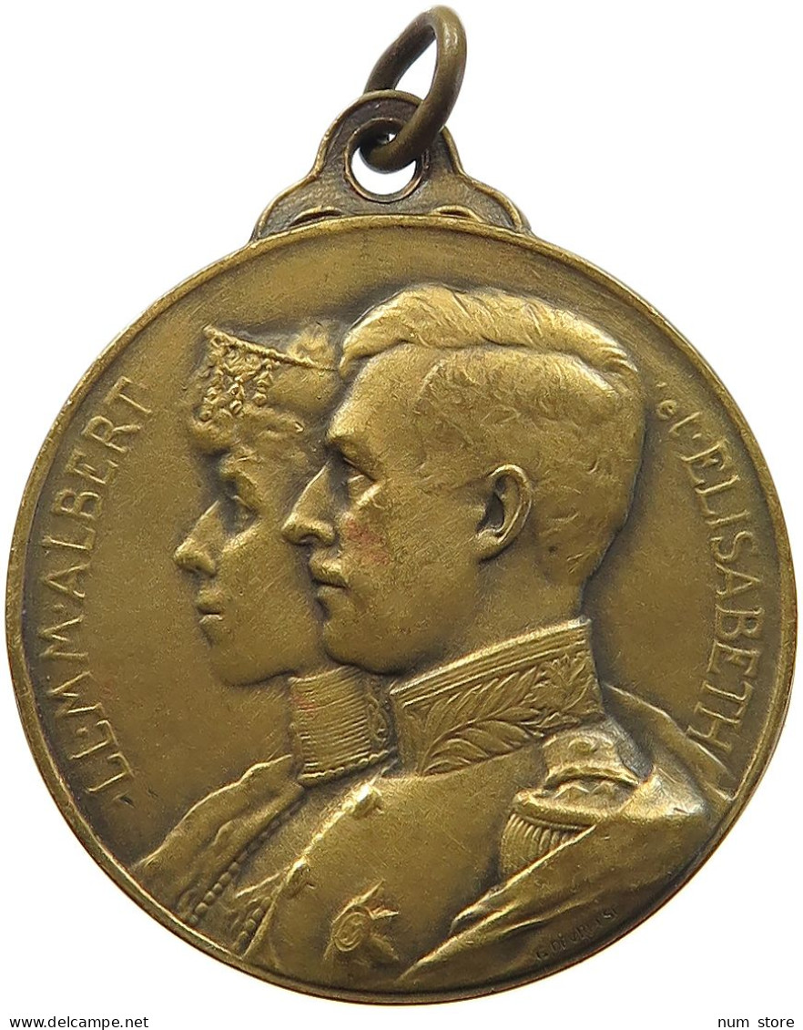 BELGIUM MEDAL  Albert I. 1909-1934 WW1 MEDAL ALBERT ELISABETH #s006 0291 - Zonder Classificatie