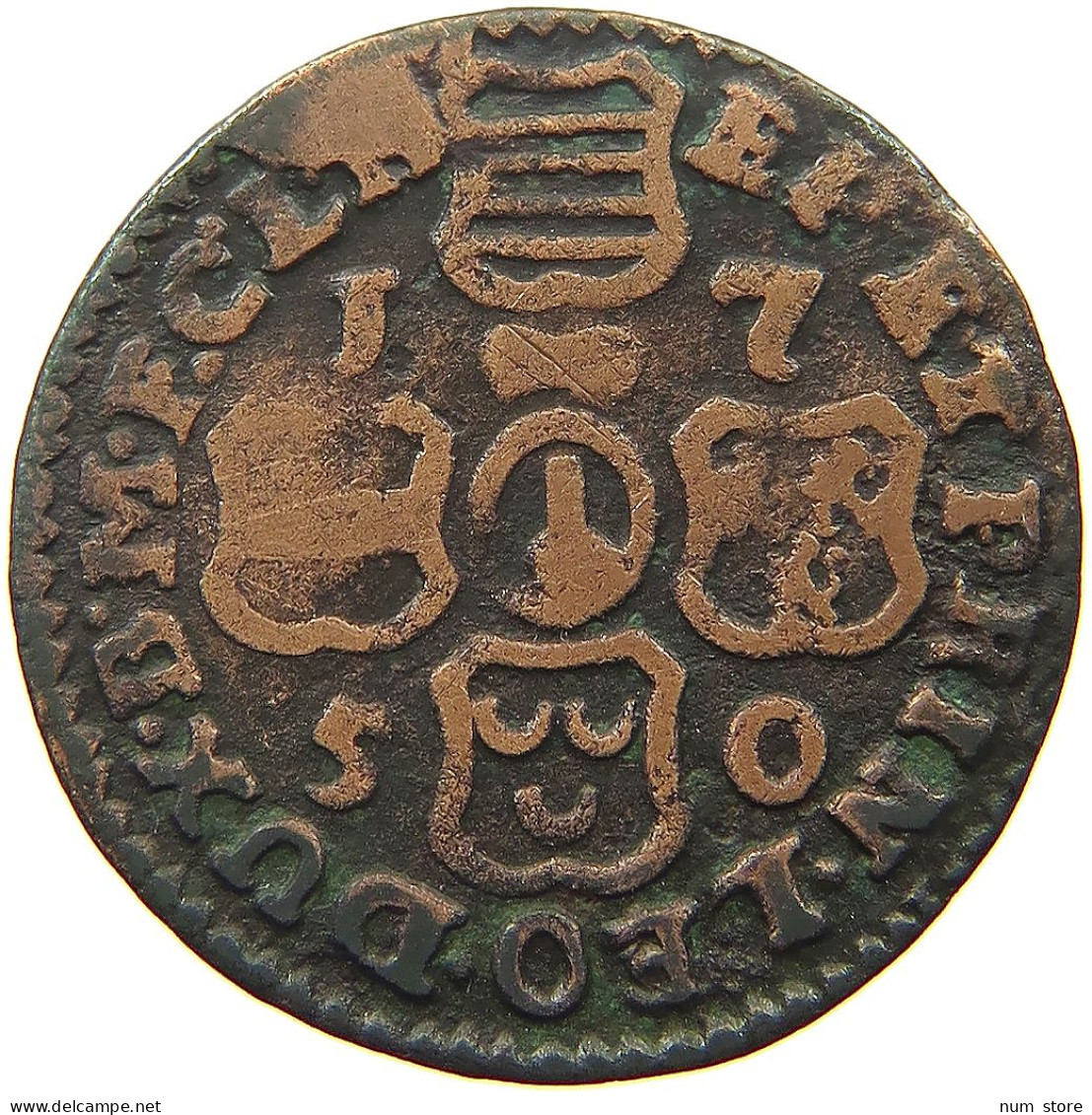 BELGIUM LIEGE LIARD 1750  #s053 0411 - 975-1795 Prinsbisdom Luik