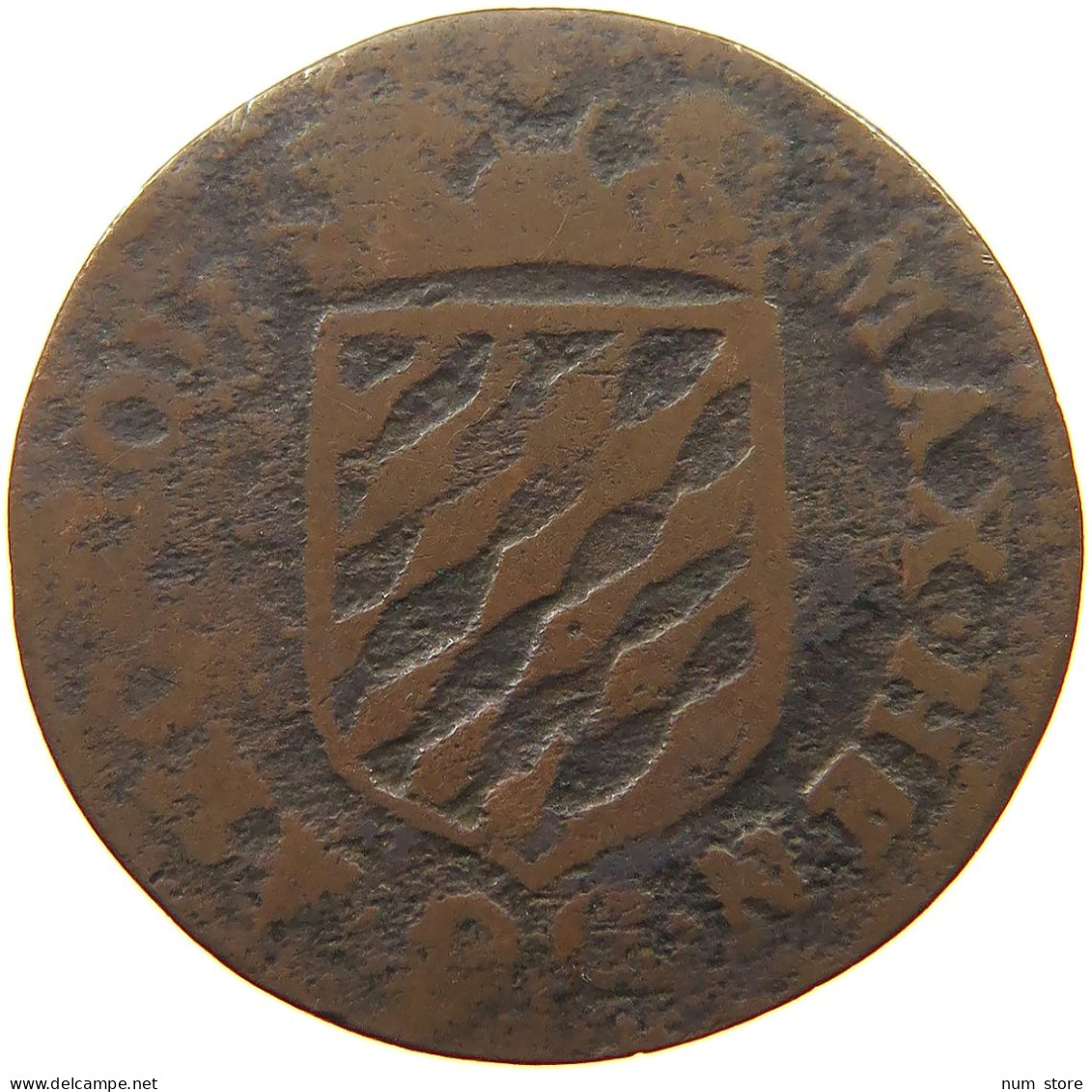 BELGIUM LIEGE LIARD 1650-1688 MAXIMILIAN HENRI 1650-1688 #s053 0377 - 975-1795 Prinsbisdom Luik