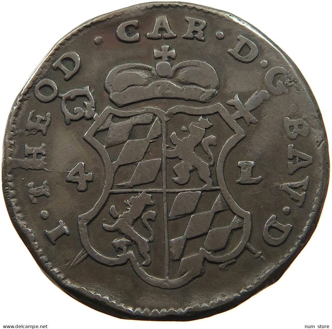 BELGIUM LIEGE 4 LIARDS 1751  #t061 0201 - 975-1795 Principauté De Liège 