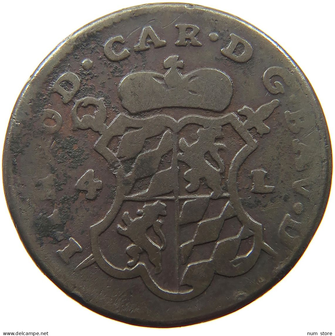 BELGIUM LIEGE 4 LIARDS 1751  #s053 0423 - 975-1795 Principato Vescovile Di Liegi