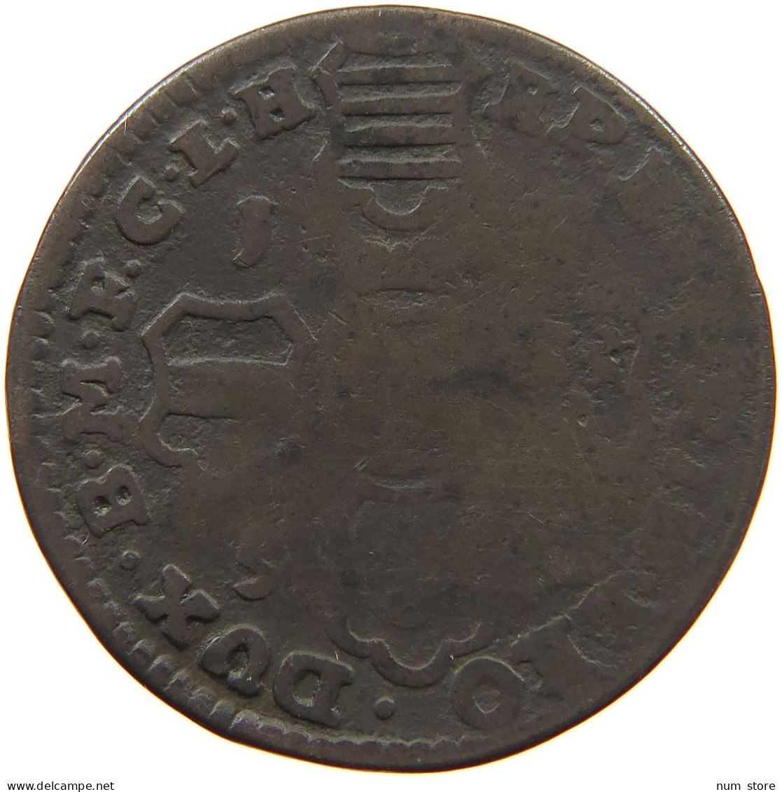 BELGIUM LIEGE 2 LIARDS 1752  #a084 0297 - 975-1795 Prinsbisdom Luik