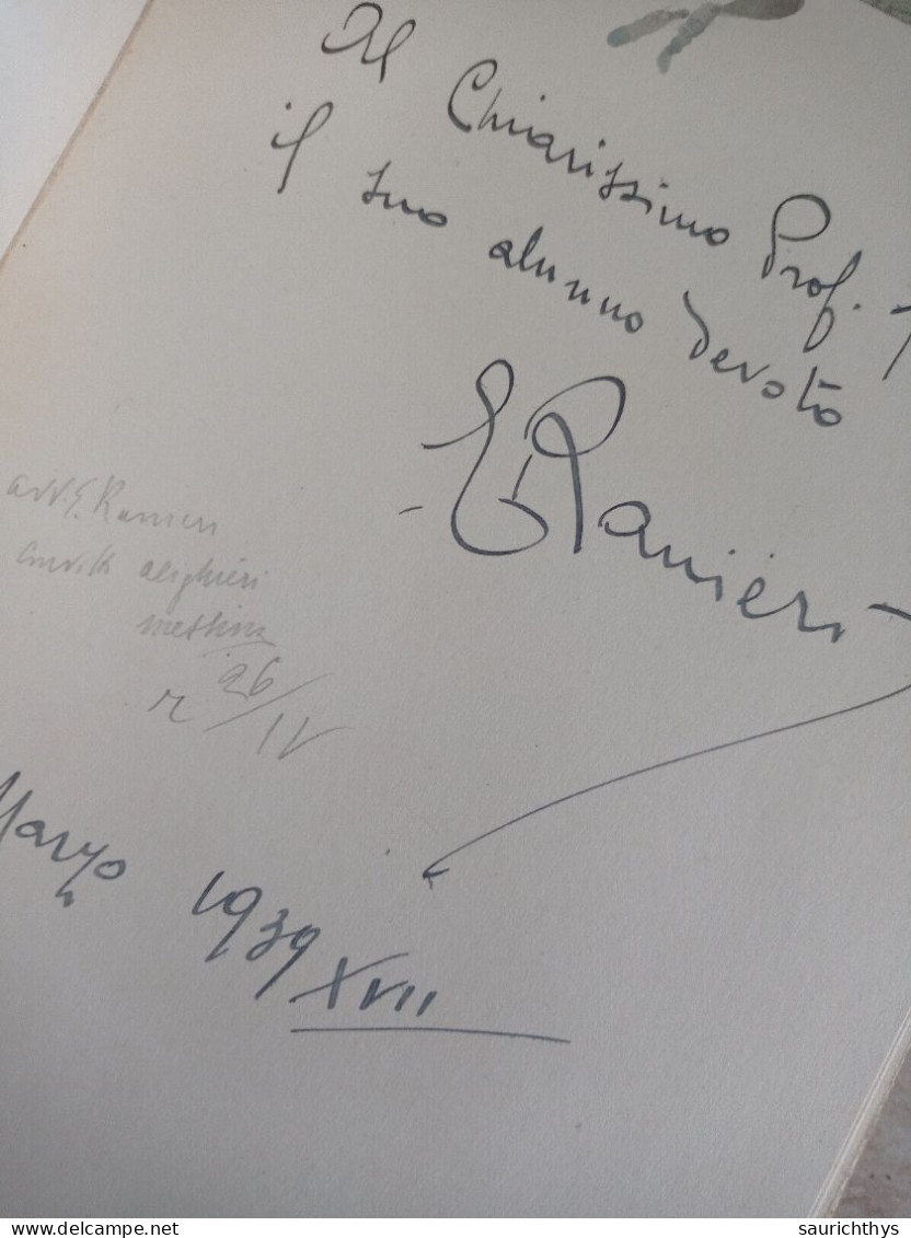 La Vendemmia Del Poeta Con Autografo Di Enzo Ranieri Casa Editrice D'Anna Messina 1938 - Poesía
