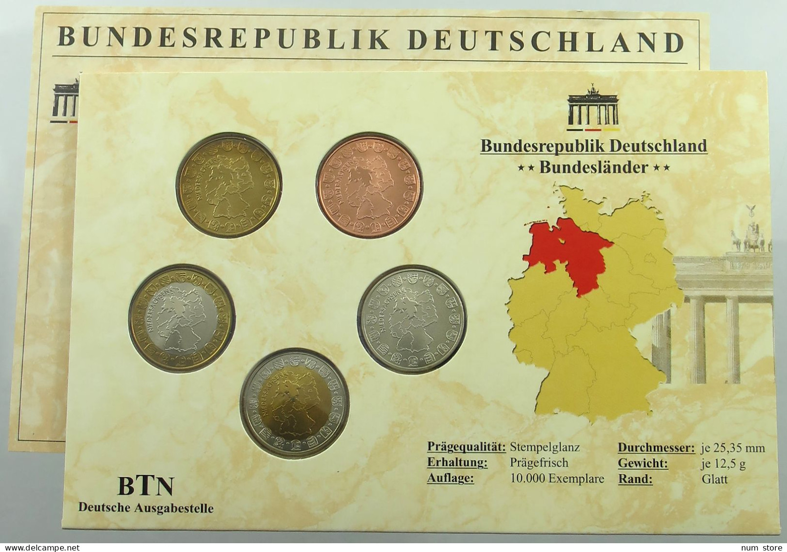 BRD KMS SET 2013 NIEDERSACHSEN #ns03 0029 - Mint Sets & Proof Sets