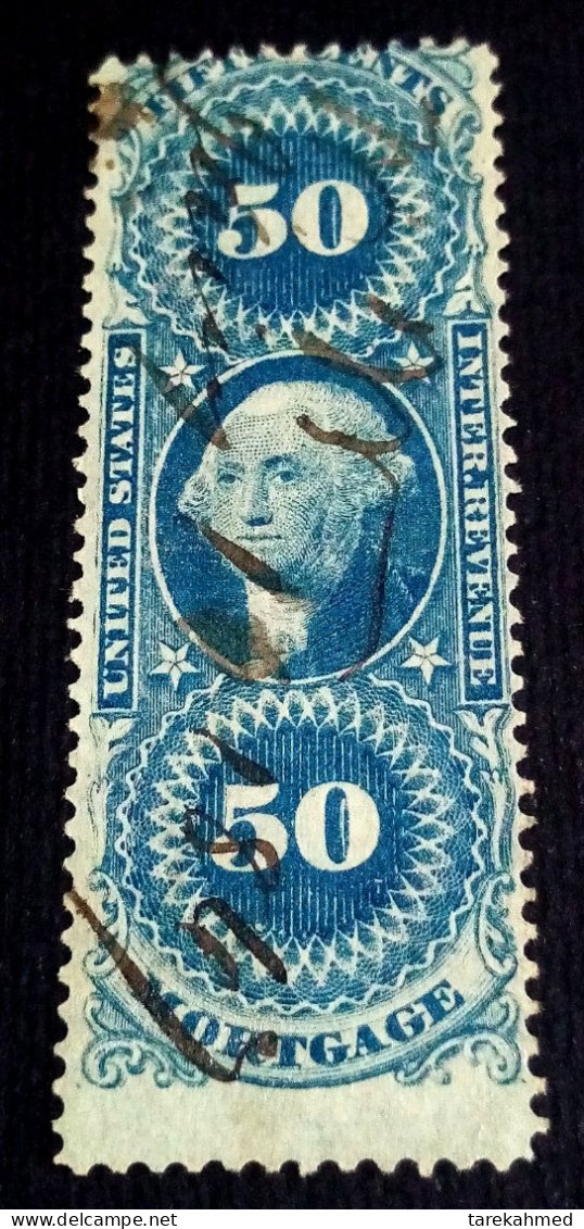 USA 1862-71, 50c Stamp As Internal Revenue, George Washington R55d, Mortgage, VF - 1861-65 Stati Confederati