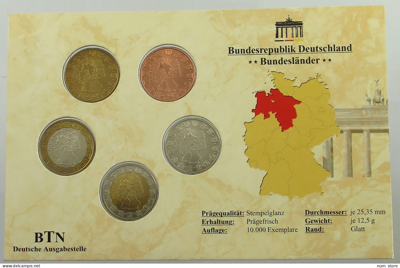 BRD KMS SET  NIEDERSACHSEN #ns02 0209 - Mint Sets & Proof Sets