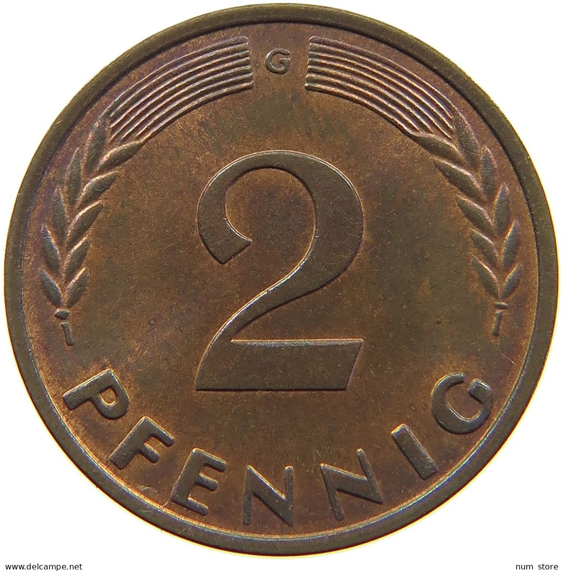 BRD 2 PFENNIG 1958 G  #a075 0531 - 2 Pfennig