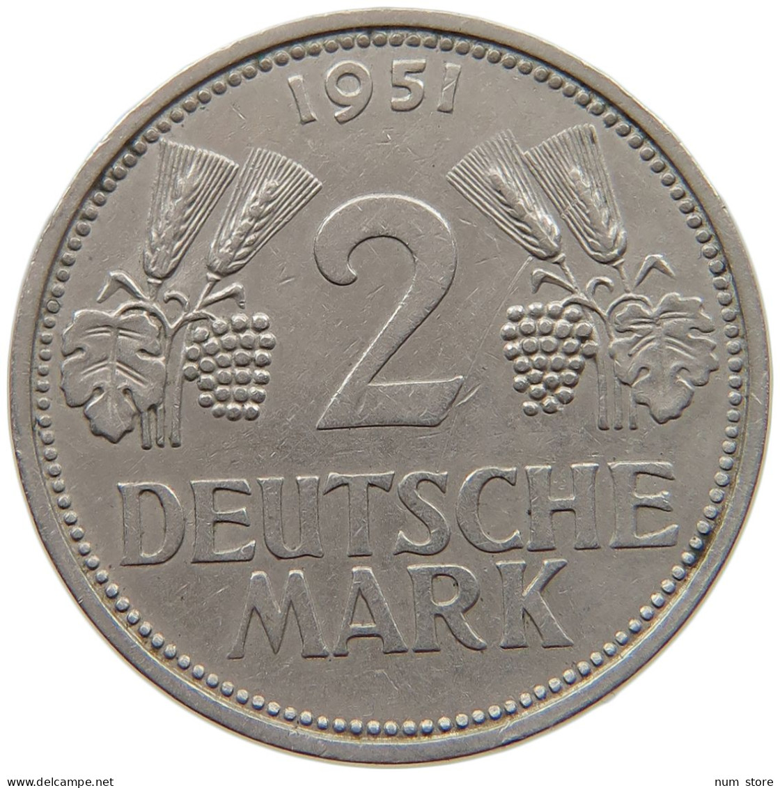 BRD 2 MARK 1951 F  #s039 0383 - 2 Marchi