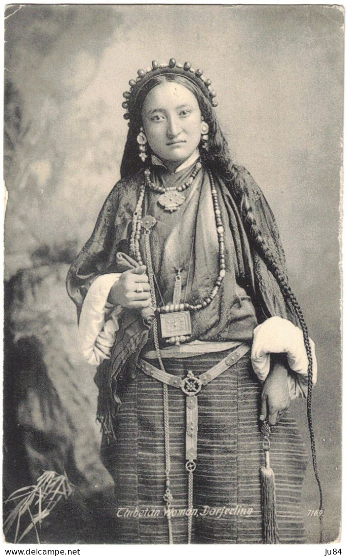 Tibet - Darjeeling - Thibetan Woman - Darjeeling - Carte Postale Pour Marseille (France) - 12 Février 1908 - Tibet