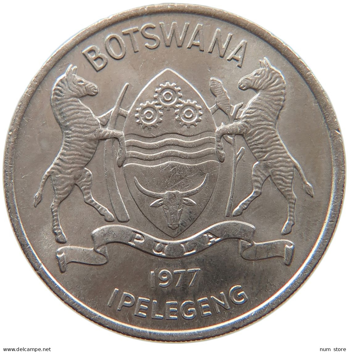 BOTSWANA 50 THEBE 1977  #s030 0195 - Botswana