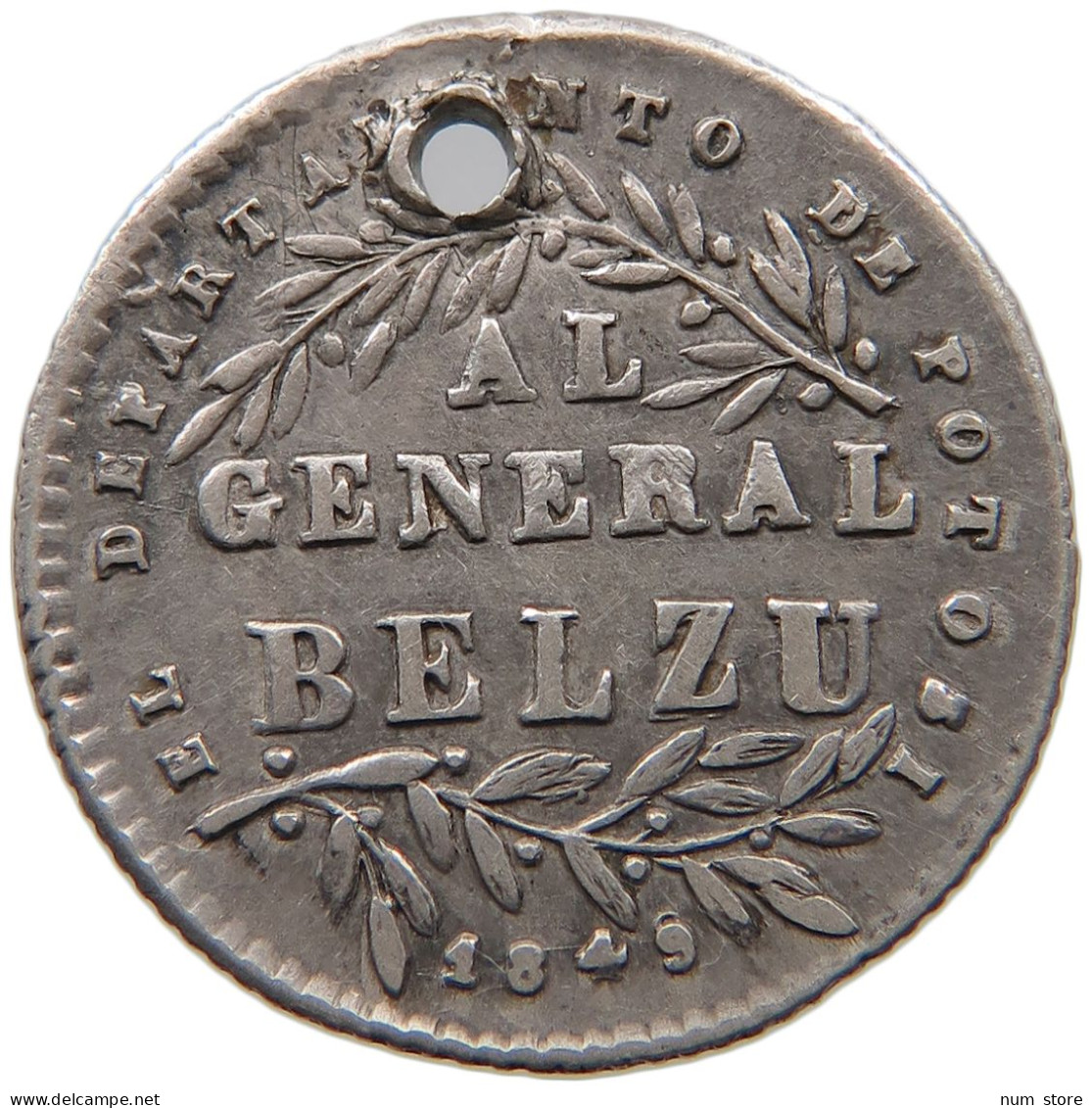 BOLIVIA SOL 1849 GENERAL BELZU #t160 0381 - Bolivie