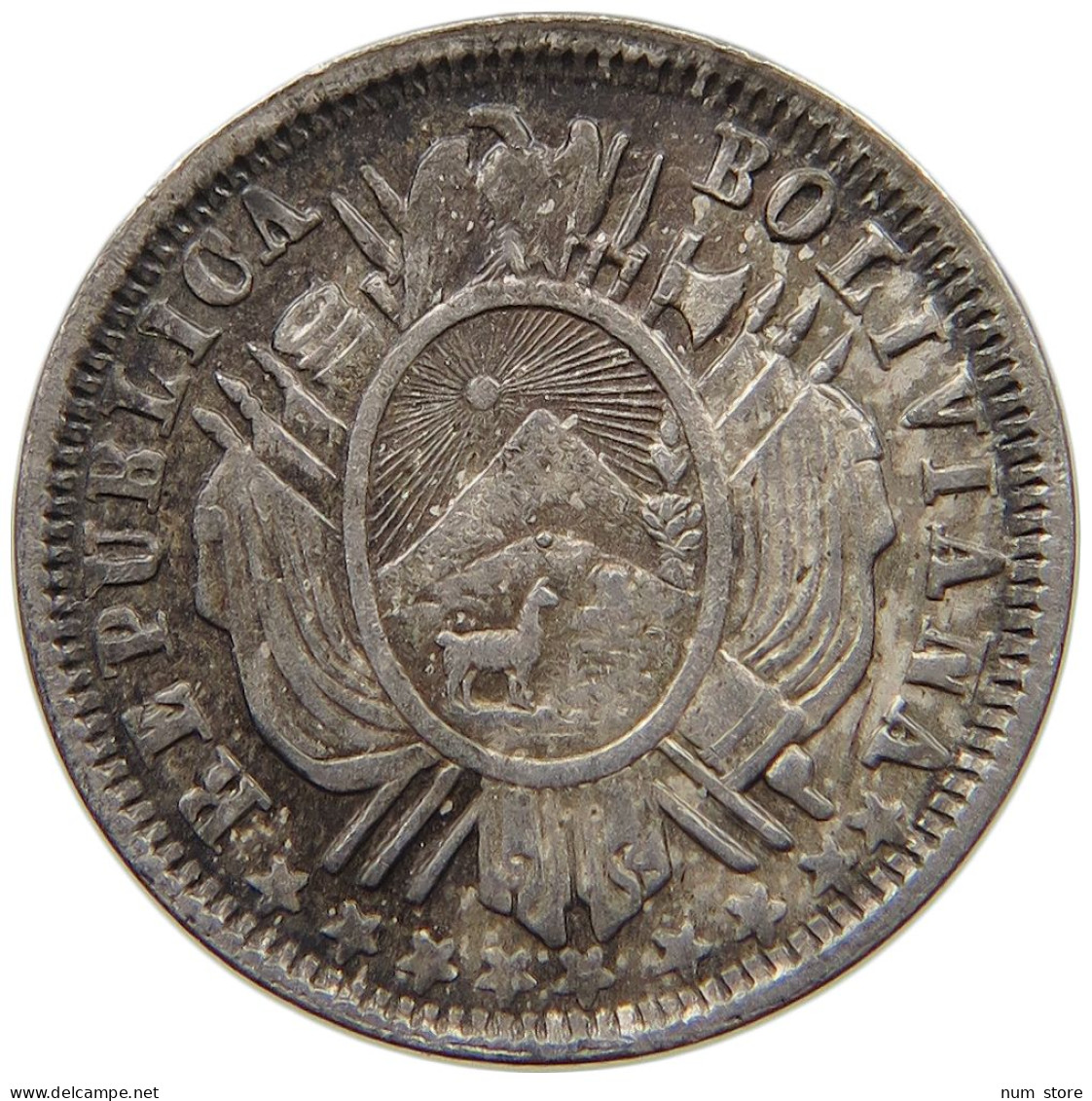 BOLIVIA 10 CENTAVOS 1883  #t135 0303 - Bolivie