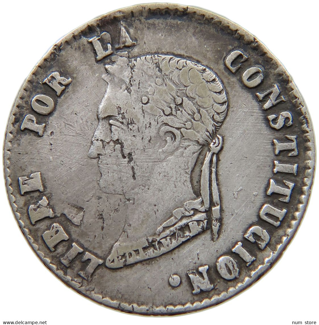 BOLIVIA 4 SOLES 1857 FJ  #t135 0279 - Bolivie