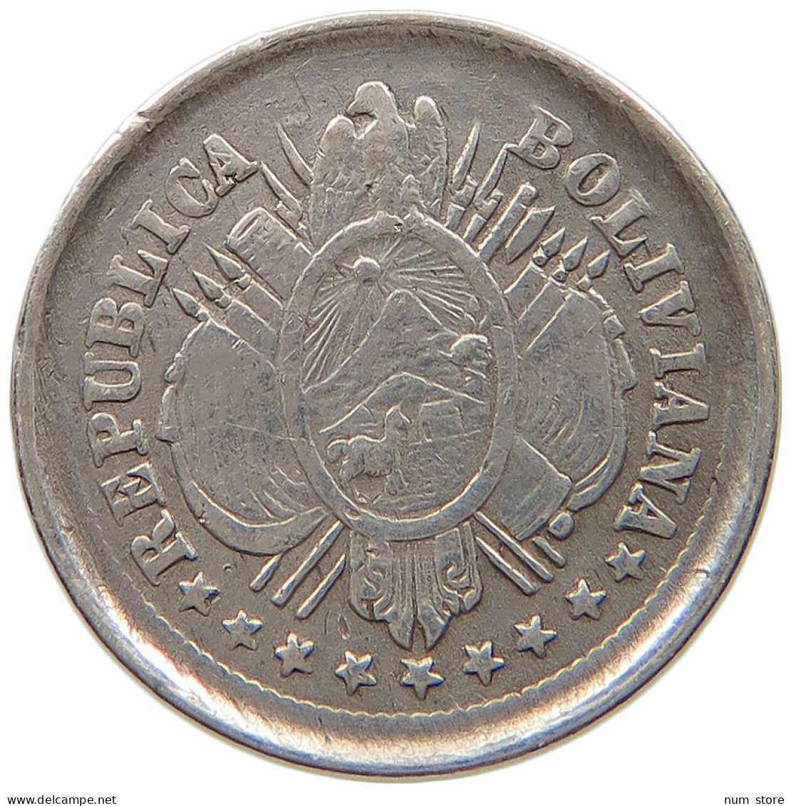 BOLIVIA 5 CENTAVOS 1889  #t111 1349 - Bolivia