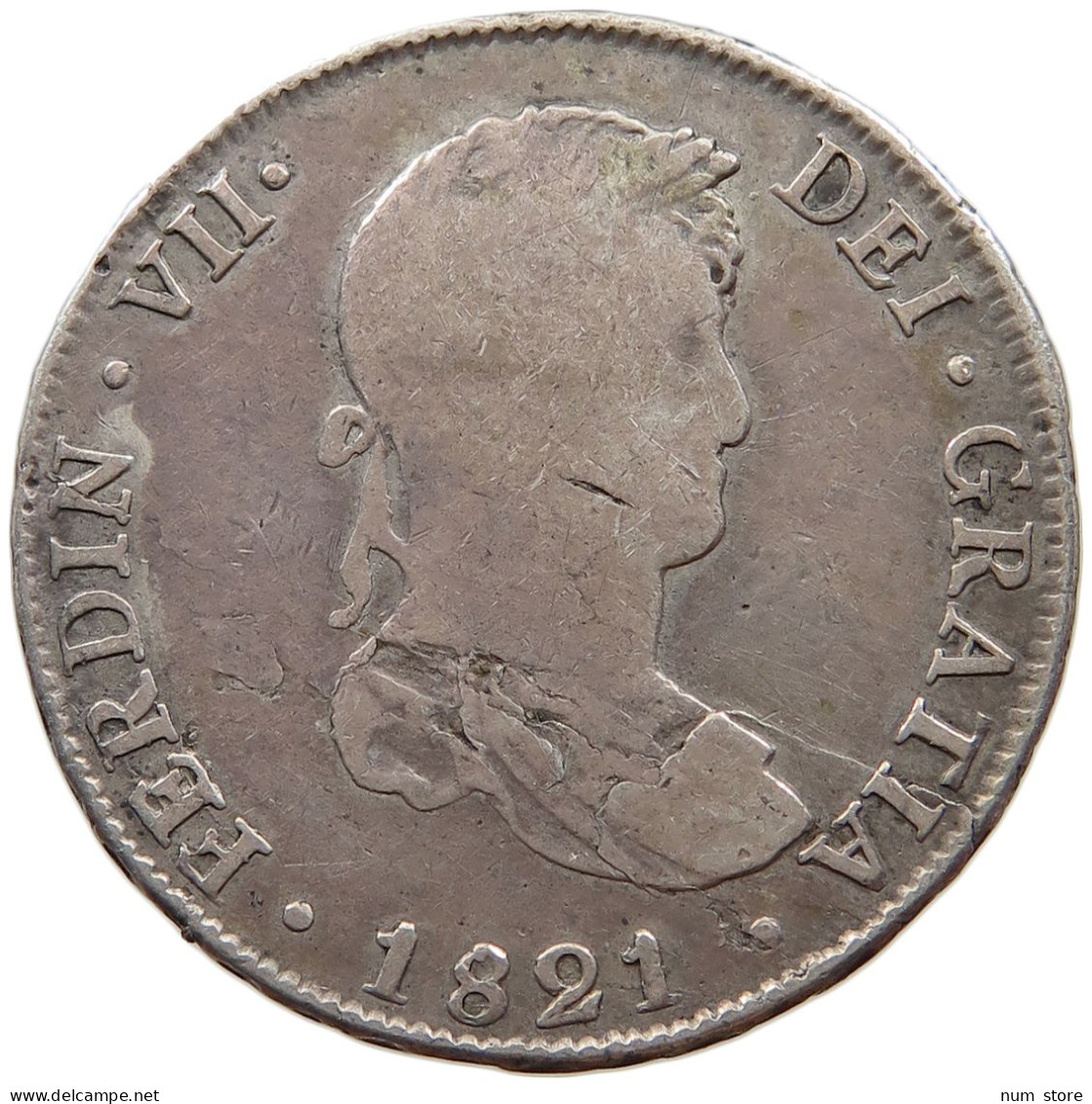 BOLIVIA 4 REALES 1821 PJ Fernando VII. #t133 0091 - Bolivie