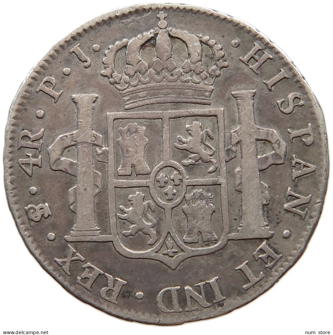 BOLIVIA 4 REALES 1821 PJ Fernando VII. #t133 0091 - Bolivia