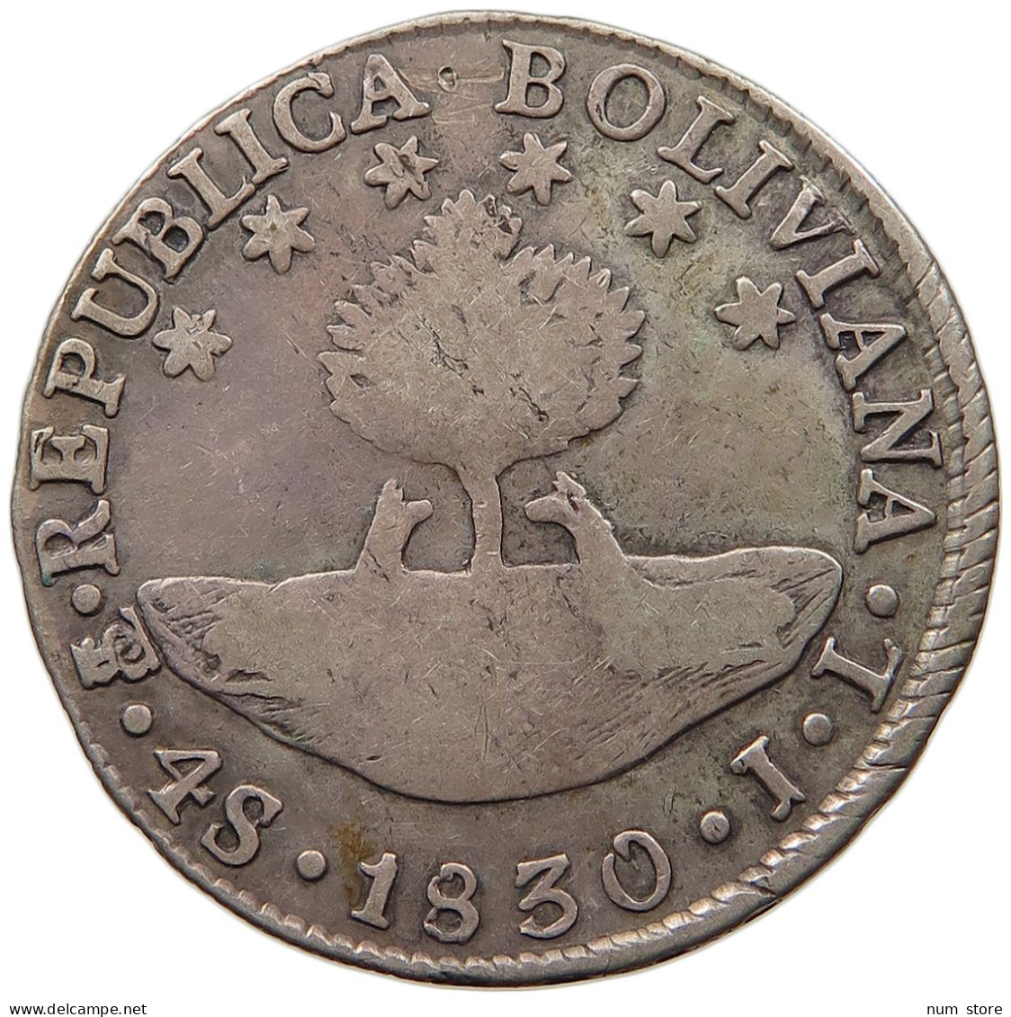 BOLIVIA 4 SOLES 1830  #t107 0259 - Bolivia