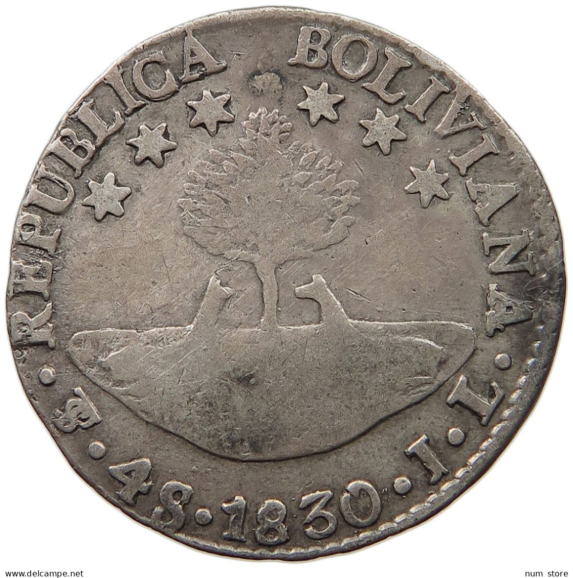 BOLIVIA 4 SOLES 1830  #t107 0261 - Bolivia