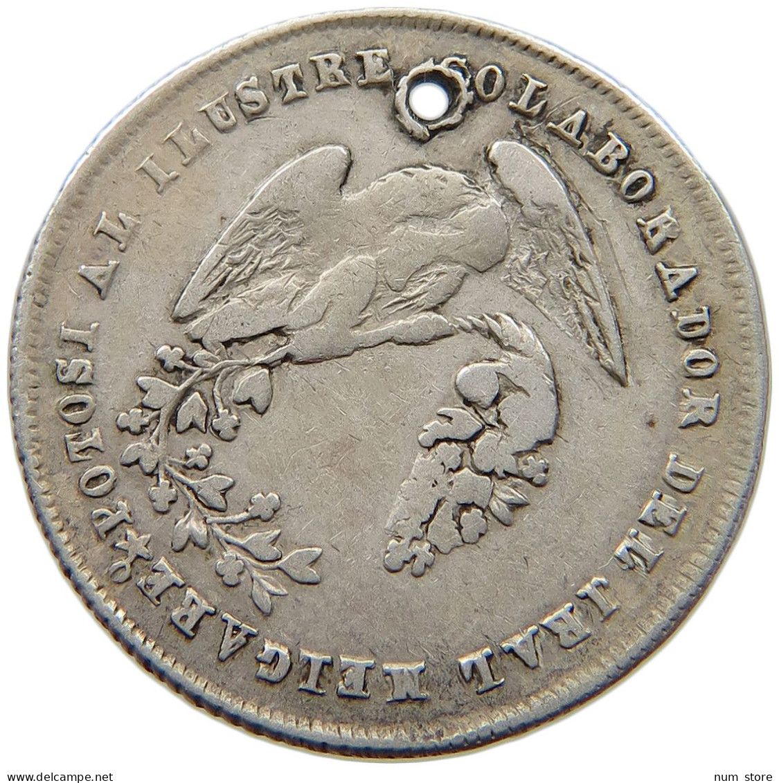 BOLIVIA 1/4 MELGAREJO 1865 PROCLAMATON MEDAL #t074 0159 - Bolivia