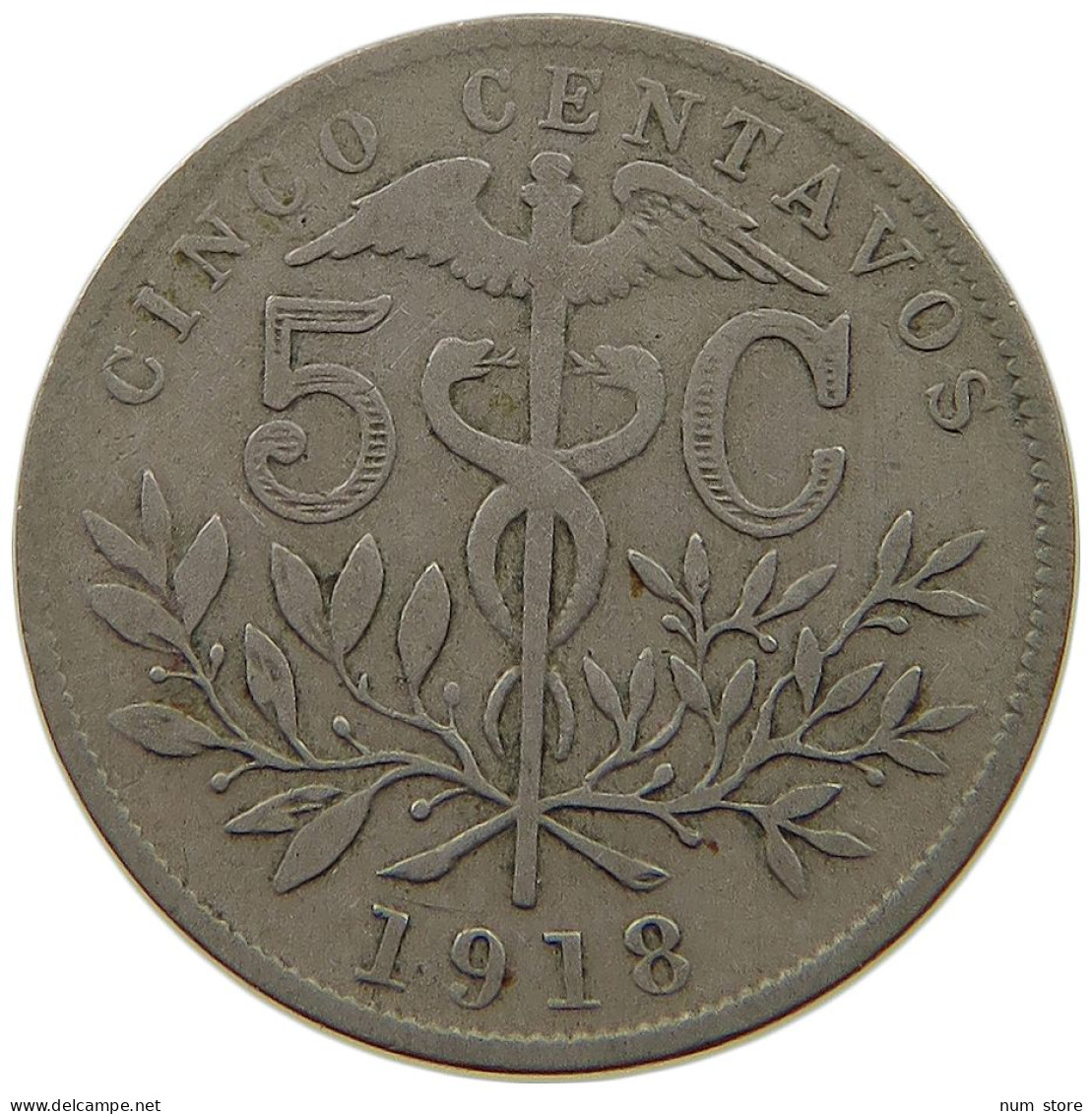 BOLIVIA 5 CENTAVOS 1918  #t060 0371 - Bolivië