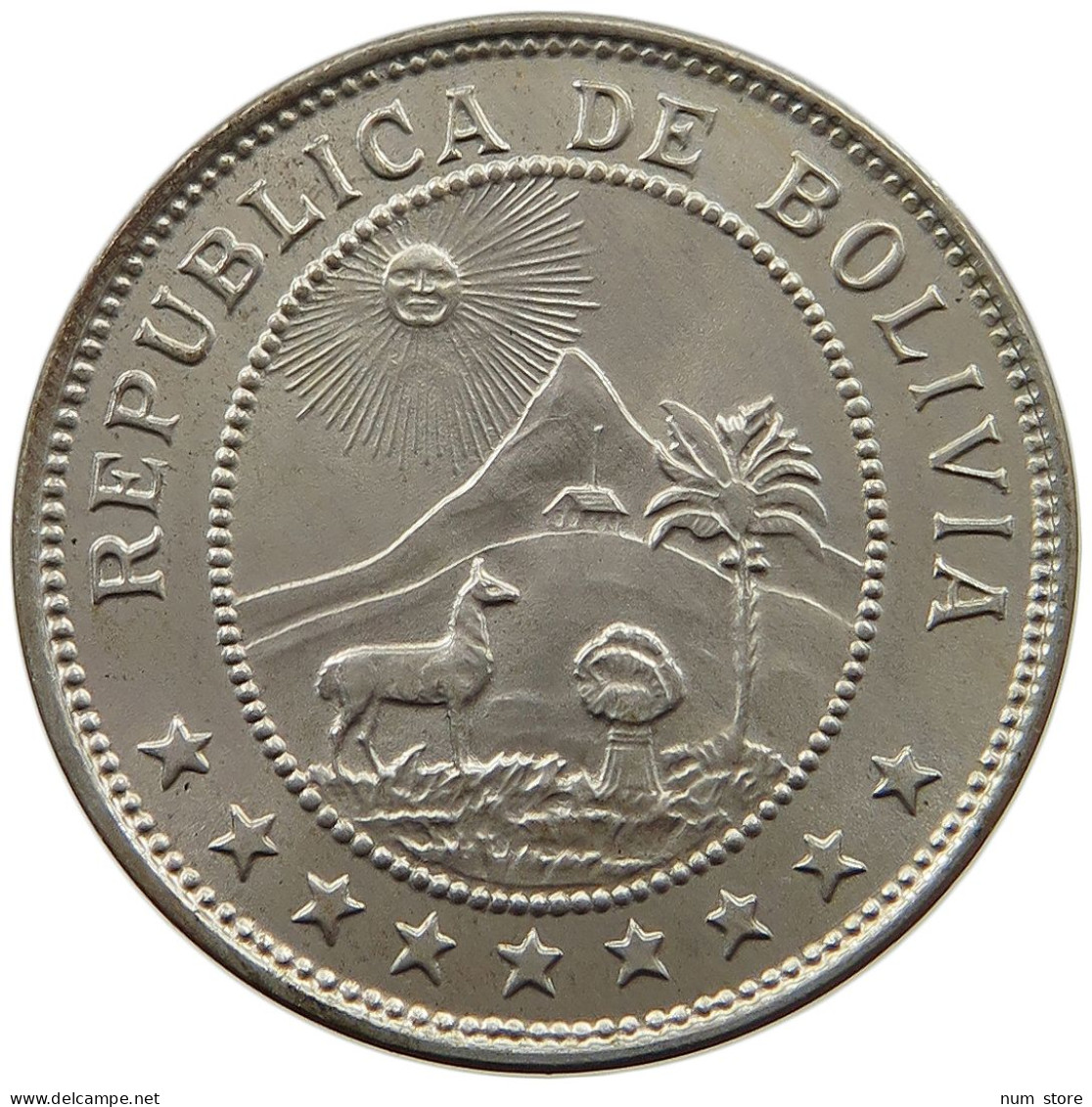 BOLIVIA 50 CENTAVOS 1939  #t060 0379 - Bolivie