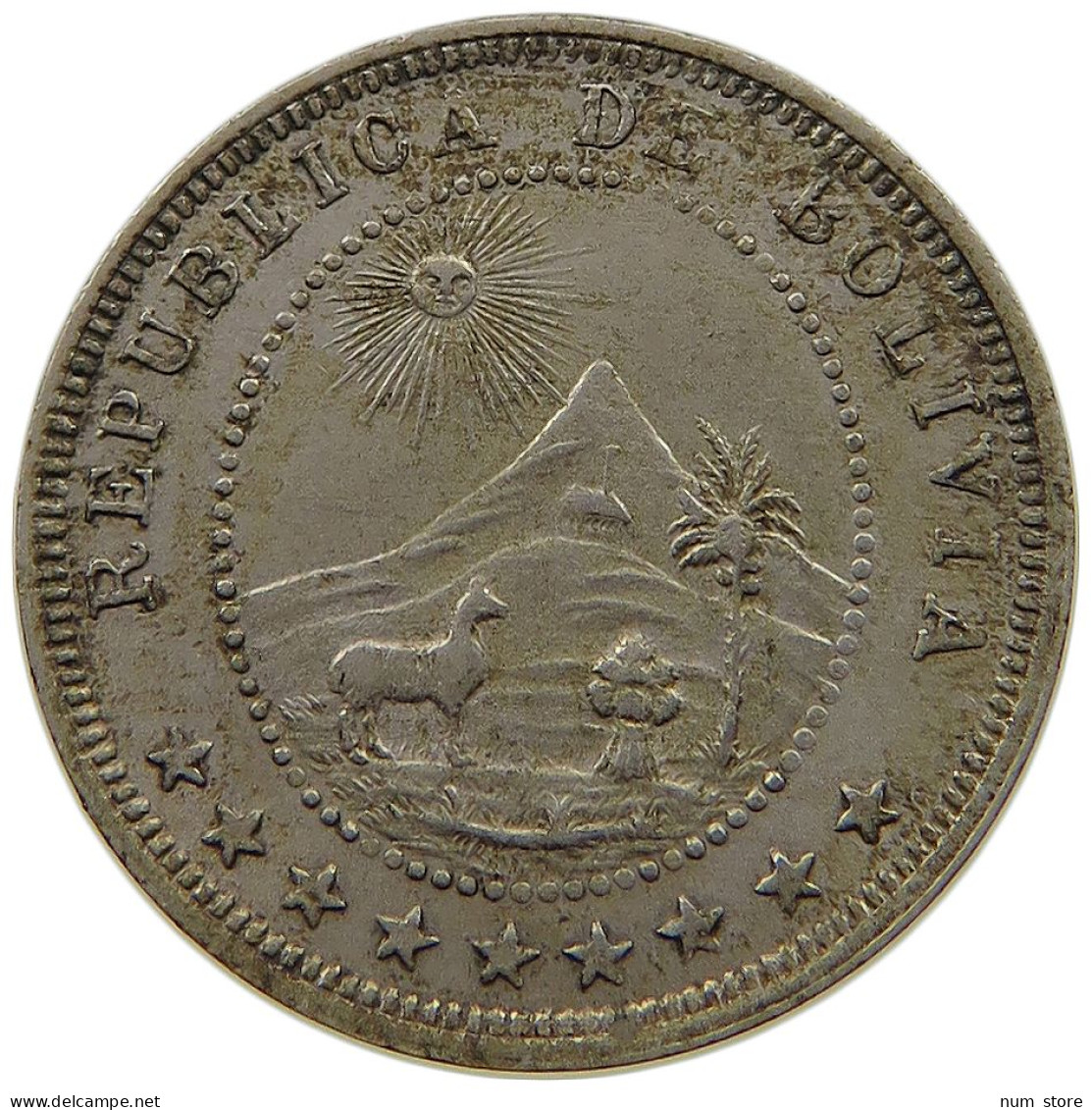 BOLIVIA 5 CENTAVOS 1893  #t060 0373 - Bolivia