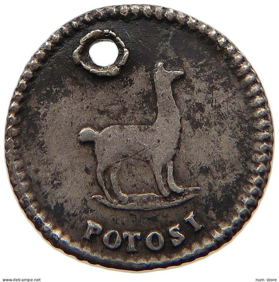 BOLIVIA 1/4 SOL 1852 POTOSI #t060 0341 - Bolivië