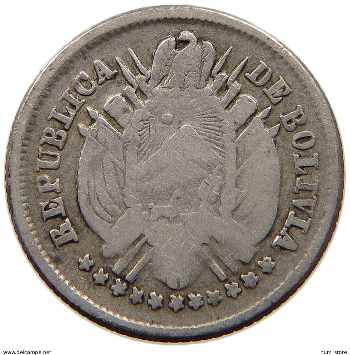 BOLIVIA 5 CENTAVOS 1871  #t060 0321 - Bolivia