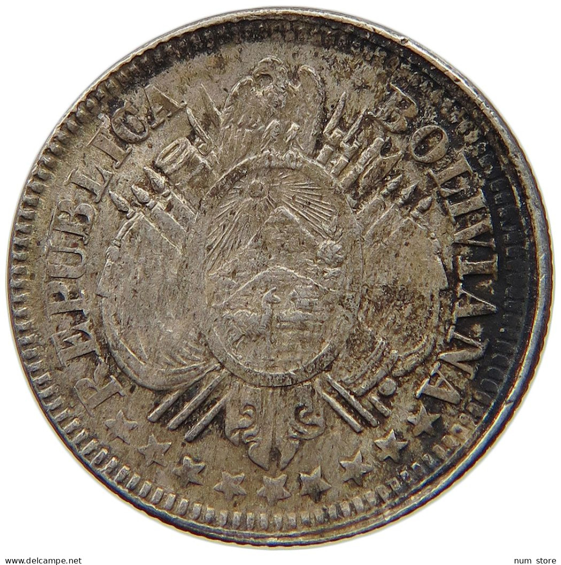 BOLIVIA 10 CENTAVOS 1899 MM  #t060 0285 - Bolivia