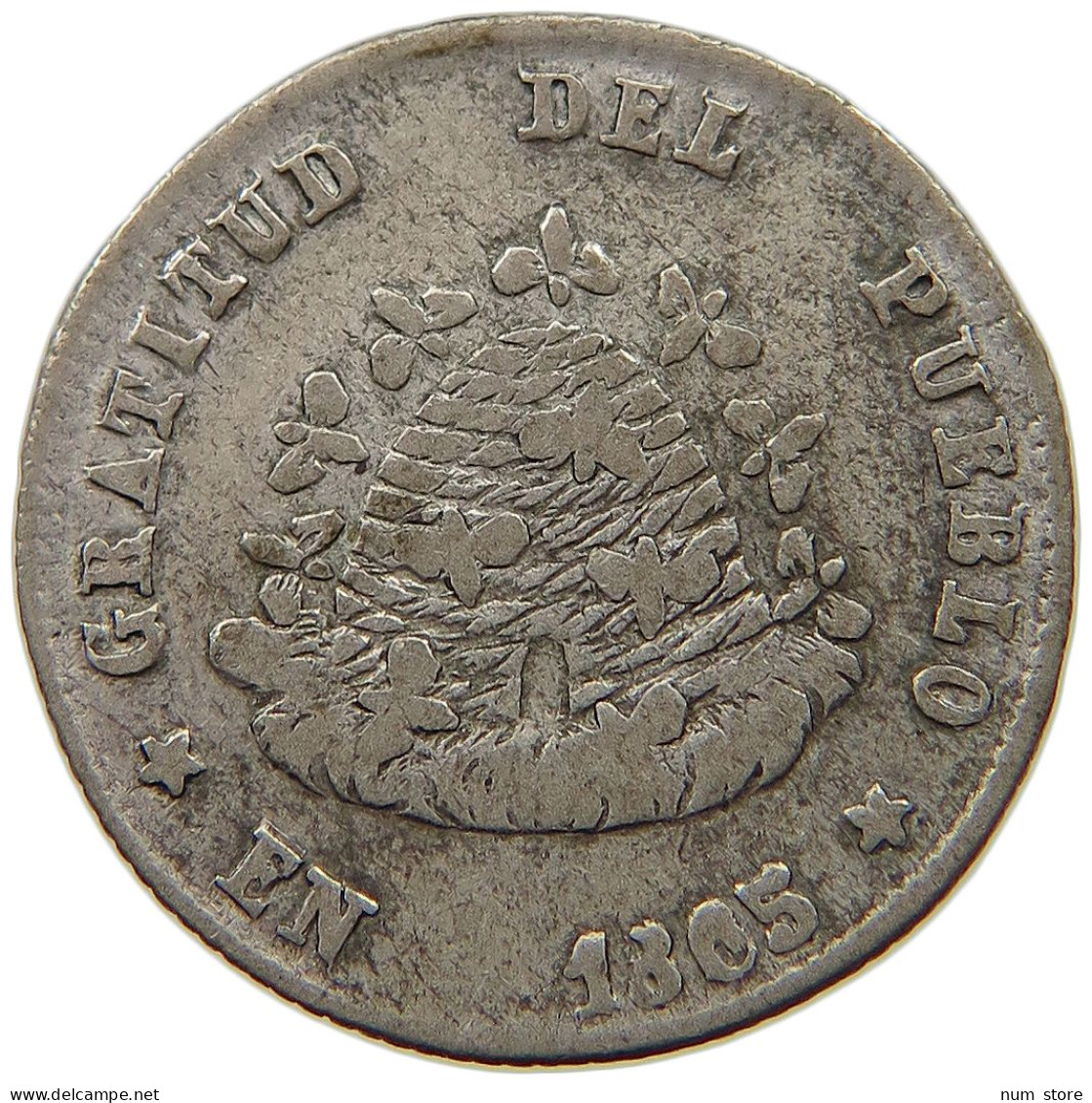 BOLIVIA MEDAL 1/10 BOLIVIANO 1865 PROCLAMATION MEDAL 1/10 BOLIVIANO 1865 #t060 0297 - Bolivie