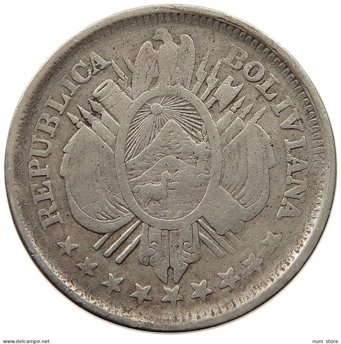 BOLIVIA 20 CENTAVOS 1885 FE  #t060 0231 - Bolivie