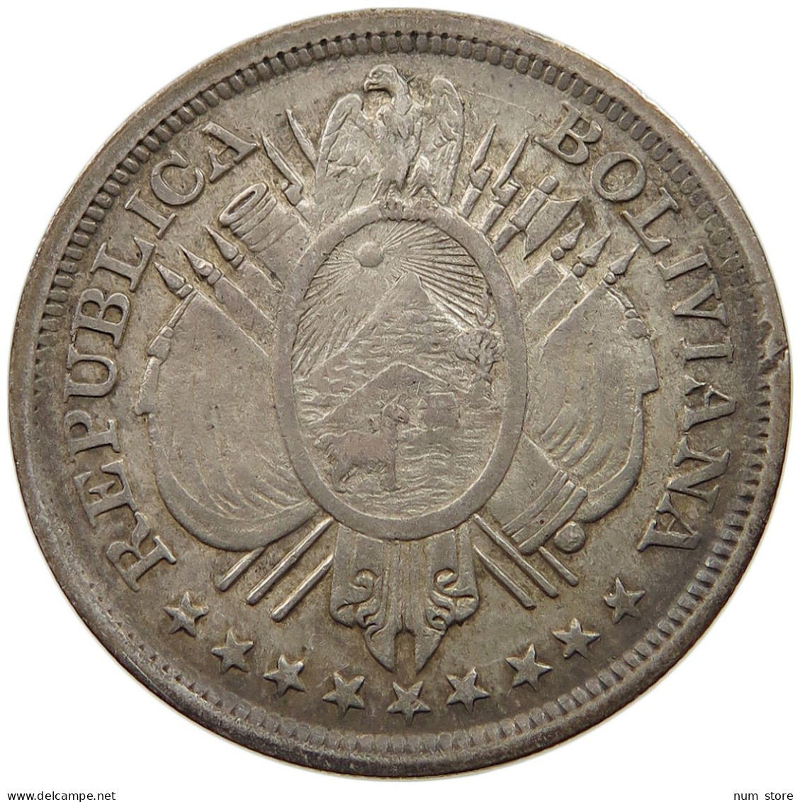 BOLIVIA 50 CENTAVOS 1899  #t060 0179 - Bolivie