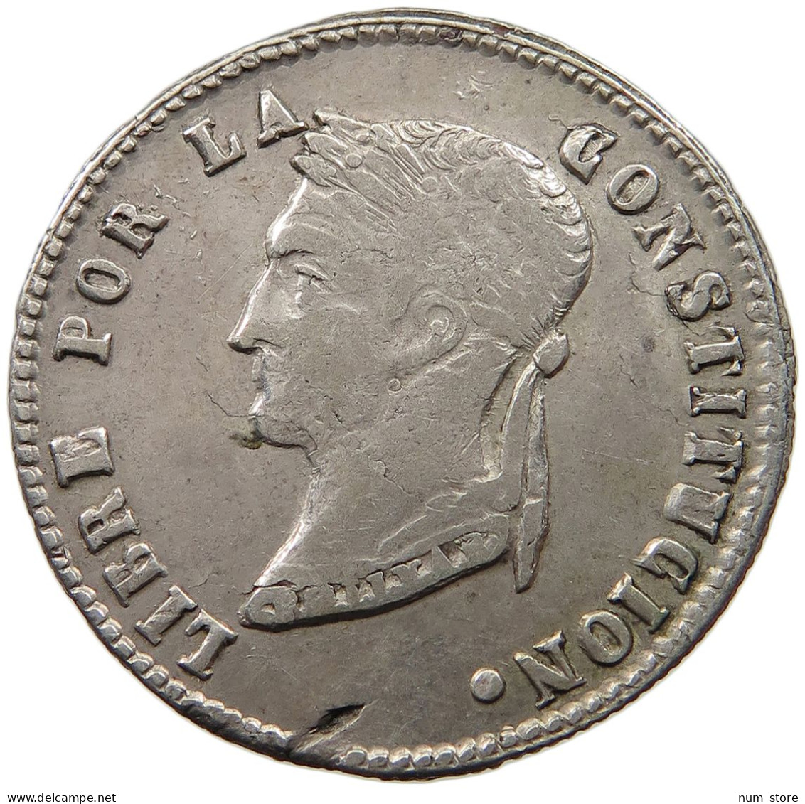 BOLIVIA 4 SOLES 1855 MJ  #t060 0163 - Bolivie