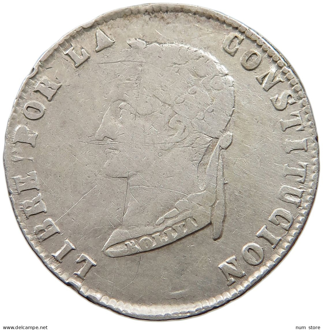 BOLIVIA 4 SOLES 1833 P  #t060 0155 - Bolivië