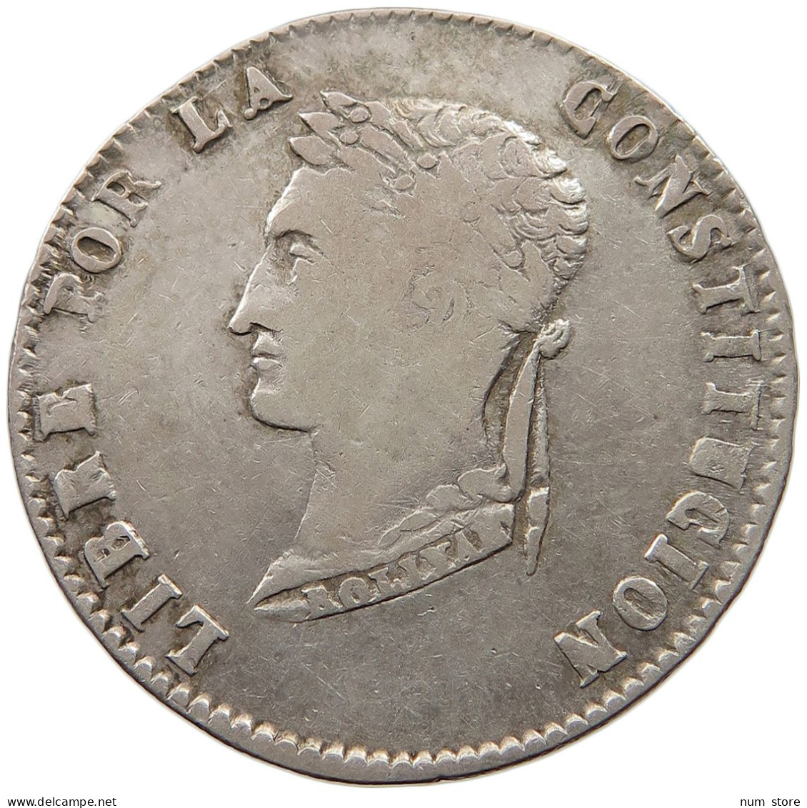 BOLIVIA 4 SOLES 1855 MJ  #t060 0151 - Bolivie