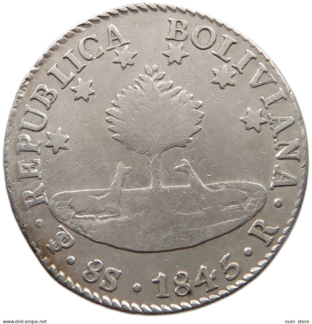 BOLIVIA 8 SOLES 1845 R  #sm05 0201 - Bolivië