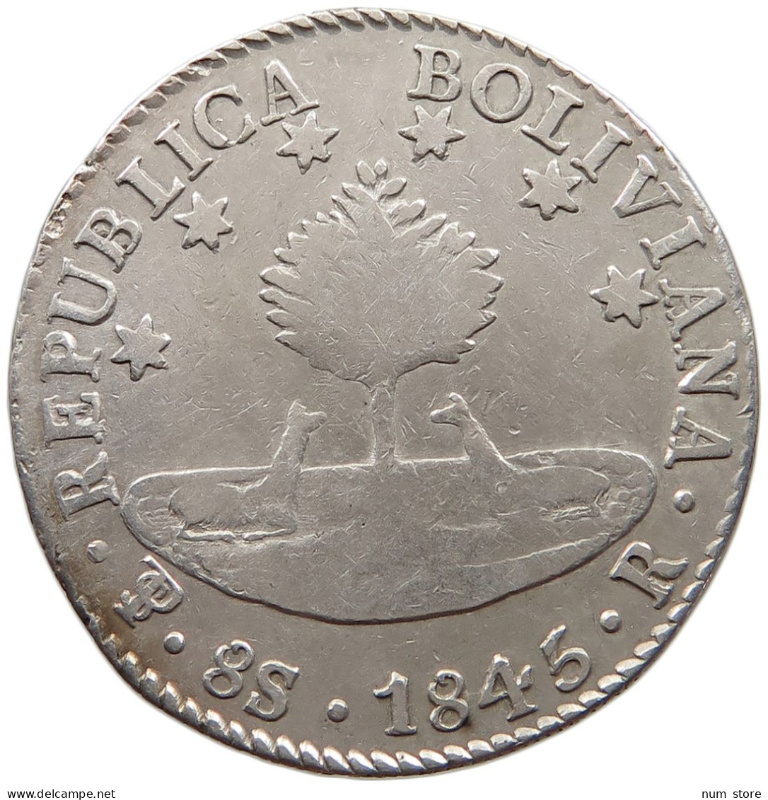 BOLIVIA 8 SOLES 1845 R  #sm05 0201 - Bolivie