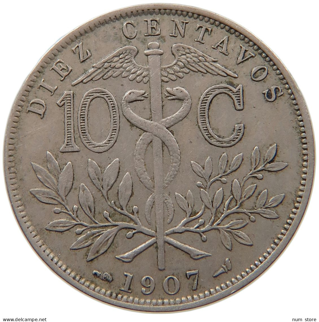 BOLIVIA 10 CENTAVOS 1907  #s021 0015 - Bolivie