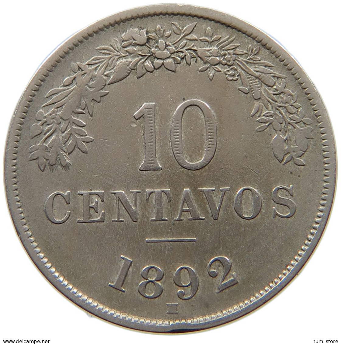 BOLIVIA 10 CENTAVOS 1892  #s034 0281 - Bolivië